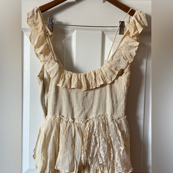 Anthropologie Corset Tiered Lace Ruffle Dress Size Medium - Picture 12 of 15